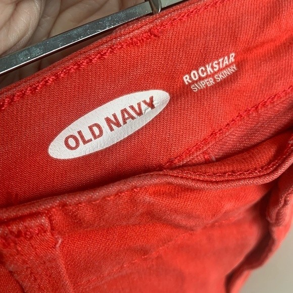 5/$25 Old Navy Super Skinny Rockstar Jeans- Coral Size 6 - Picture 4 of 4
